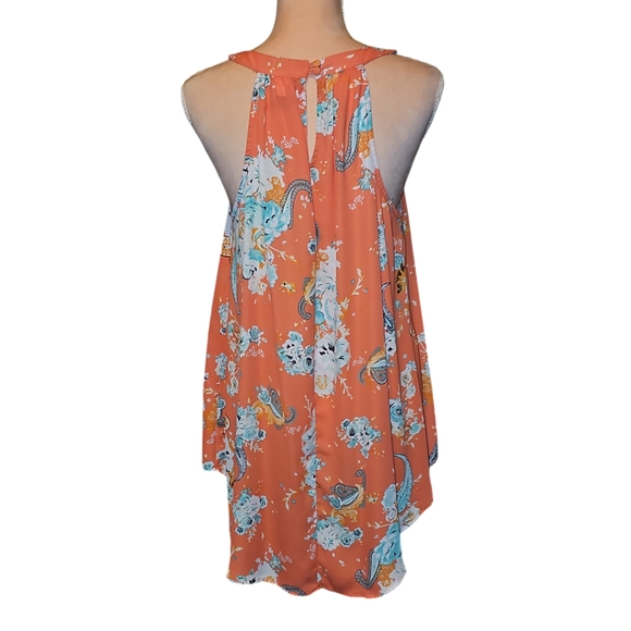 Torrid Floral Print Georgette High Neck Tank Top Size 00X/M/L - Picture 5 of 9